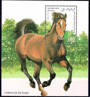 Delcampe - Sahara 1995 Arabe Chevaux Animaux Nature M S MNH - Hoftiere