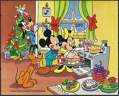Delcampe - Sierra Leone 1993 Disney Noël Mickey Minnie Dingo Pluton Dessins Animés M S MNH - Disney