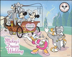Delcampe - Grenade 1999 Disney Mickey Minnie Mariage Dessins Animés M S MNH - Disney