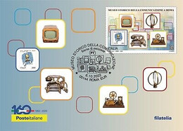 Italie 2022 Communication Historique Musée TV Radiodiffusion Téléphone Maxicard - Other & Unclassified