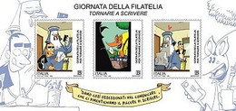Delcampe - Italie 2022 Timbre Jour  "aller Retour à écrire" BD Communication M S MNH - Disney