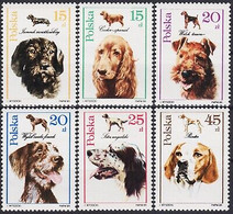 Delcampe - Pologne 1989 Chiens Cocker-Spaniel Pointer Terrier Setter Teckel Animaux MNH - Hoftiere