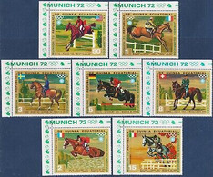 Delcampe - Équatoriale Guinée 1972 Olympique Jeux Chevaux Saut Équitation Sport Jeux MNH - Hoftiere
