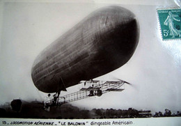 Delcampe - CPA  LOCOMOTION AERIENNE LE BALDWIN . DIRIGEABLE AMERICAIN . 1910 . US DIRIGIBLE  OLD PC - Zeppeline