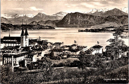 Delcampe - (2 Oø 1) OLDER  (not Written) Switzerland - Luzern City With Cathedral - Puentes