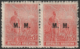 Argentina 1913 Sc OD238  Official Pair MNH** - Servizio