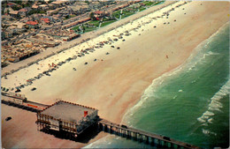 Florida Daytona Beach Aerial View Showing Ocean Fishing Pier - Daytona