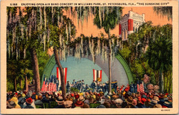 Florida St Petersburg Enjoying Open Air Concert In Williams Park 1939 Curteich - St Petersburg