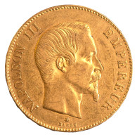 Second-Empire-100 Francs Napoléon III, Tête Nue 1858 Strasbourg - 100 Francs-or