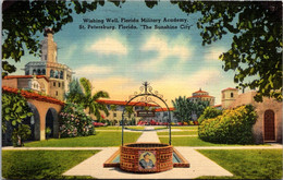 Florida St Petersburg Florida Military Academy Wishing Well 1940 - St Petersburg