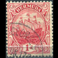 Delcampe - BERMUDA 1918 - Scott# 42a Caravel Carmine 1p Used - Bermuda