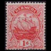 Delcampe - BERMUDA 1918 - Scott# 42a Caravel Carmine 1p Used - Bermuda