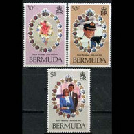 Delcampe - BERMUDA 1981 - Scott# 412-4 Royal Wedding Set Of 3 MNH - Bermuda