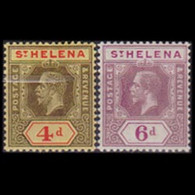ST.HELENA 1912 - Scott# 71-2 King EVII Set Of 2 LH - Saint Helena Island