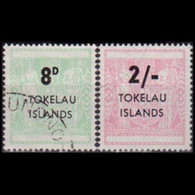 TOKELAU 1966 - Scott# 7-8 N.Z.Stamps Opt. 8p-2s Used - Tokelau