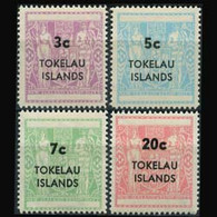 TOKELAU 1967 - Scott# 12-5 N.Z.Stamps Surch. Set Of 4 MNH - Tokelau