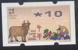 Macau 2021 China New Year Of Ox  ATM Label Stamps 1v - Automaatzegels [ATM]