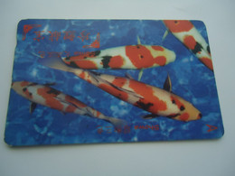 SINGAPORE  USED  CARDS  FISH FISHES - Pesci