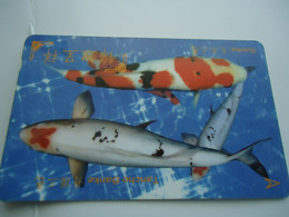 SINGAPORE  USED  CARDS  FISH FISHES - Vissen