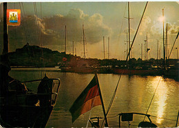 Delcampe - CPSM Ibiza-Puerto Deportivo Al Atardecer-Timbre      L2040 - Ibiza