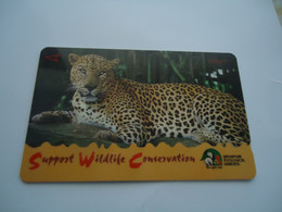 SINGAPORE  USED  CARDS  ANIMALS TIGER - Dschungel