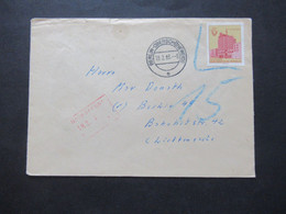 DDR 1963 Drucksache Mit Blaustift Nachporto 15 Stempel Neben Der Marke Berlin Oberschöneweide / Roter Nachgebühr Stempel - Covers & Documents