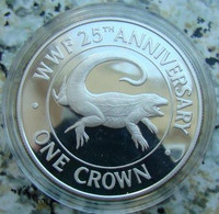 Turks And Caicos Krona 1988. 25 Years WWF Ring-tailed Iguana Silver Proof - Autres – Amérique