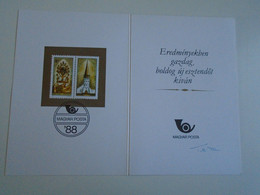 D193265    Hungary  Hungarian Post -Magyar Posta  - New Year Card 1988 - Briefe U. Dokumente