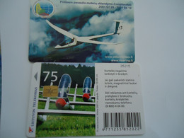 LITHUANIA  USED  CARDS   AIRPLANES - Aviones