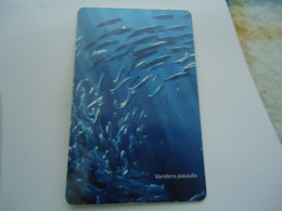 LITHUANIA  USED  CARDS  FISHES - Fische