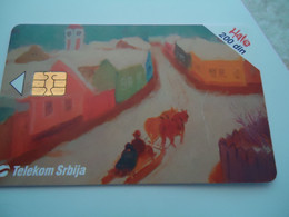 SERBIA  USED  CARDS   PAINTINGS - Schilderijen