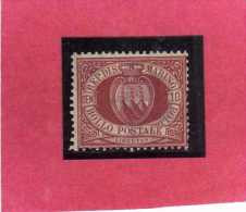 SAN MARINO 1894 - 1899 STEMMA COAT OF ARMS ARMOIRIES CENT.10 MNH - Nuovi