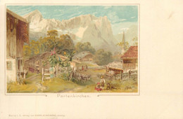 Partenkirchen Litho Postkarte 1900s - Garmisch-Partenkirchen