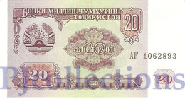 TAJIKISTAN 20 RUBLES 1994 PICK 4a UNC - Tayikistán