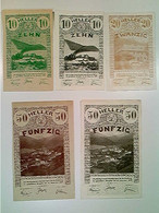 Delcampe - Notgeld, Marktgemeinde Lilienfeld, Österreich, 2x 10, 1x 20 Und 2x 50 Heller, 1920, Konvolut - Autres & Non Classés