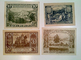 Delcampe - Notgeld, Land Niederösterreich, 10/20 Und 2x 50 Heller, 1920, Konvolut - Autres & Non Classés