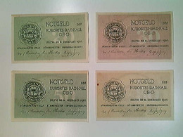 Delcampe - Notgeld, Kurort Bad Hall Ob.-Ö., Österreich, 20/30/50 Und 80 Heller, 1920, Konvolut - Autres & Non Classés