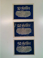Delcampe - Notgeld, Gemeinde Siezenheim, Österreich, 10/20 Und 50 Heller, 3. Auflage, 1920, Konvolut - Autres & Non Classés