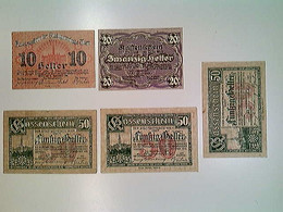 Delcampe - Notgeld, Stadtgemeinde Wien, Österreich, 10/20 Und 3x 50 Heller, 1919/1920, Konvolut - Autres & Non Classés