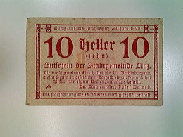 Delcampe - Notgeld, Stadtgemeinde Linz, Österreich, 10 Heller, 1920 - Autres & Non Classés