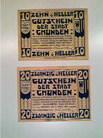 Delcampe - Notgeld, Stadt Gmunden, Österreich, 10 Und 20 Heller, 1920, Konvolut - Autres & Non Classés