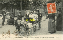 Delcampe - 94 Vincennes, Voitures Aux Chèvres Au Lac De St Mandé - Vincennes