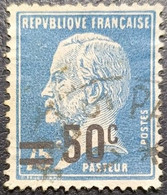 N°219 Pasteur 75c. Bleu. Surchargé 50c. Oblitéré à Paris.... - 1922-26 Pasteur