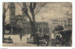 Delcampe - CADIZ:  PLAZA  DE  LA  CONSTITUCION  -  SELLO  REMOVIDO  -  PLIEGUE  -  PARA  ITALIA  -  FP - Cádiz