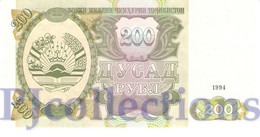 TAJIKISTAN 200 RUBLES 1994 PICK 7a UNC - Tayikistán