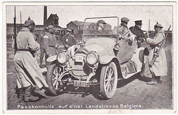 Delcampe - Marque Inconnue Unidentified Automobile Auto Car Voiture Oldtimer Cpa Postkarte Militaire Belge Passkontrole Belgie - Taxis & Droschken