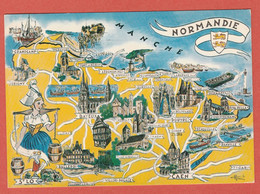 Delcampe - CP REGION NORMANDIE CARTE 11 - Sonstige