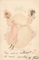Illustrateur - Raphael Kirchner - Femmes Dansant Autour D'un Oeuf - Colorisé - Theo Stroefer - Carte Postale Ancienne - Kirchner, Raphael