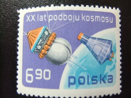 POLONIA POLSKA 1977 XX CONQUISTA DEL ESPACIO YVERT BLOC 76 ** MNH Sello De Hoja - Unused Stamps