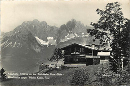 Pays Div -ref CC297- Autriche -adlerhutte  An Der Kitzbuheler Horn Bahn   -/ A Circulé  En 1957 - - Altri & Non Classificati